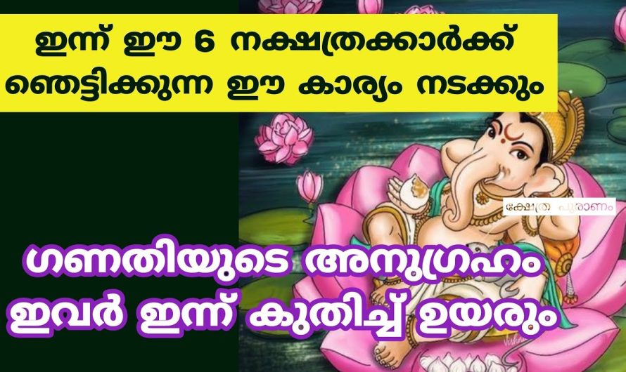 ഗണപതി ഭഗവാന്റെ അനുഗ്രഹത്താൽ കുതിച്ചുയരാൻ പോകുന്ന നക്ഷത്രക്കാർ