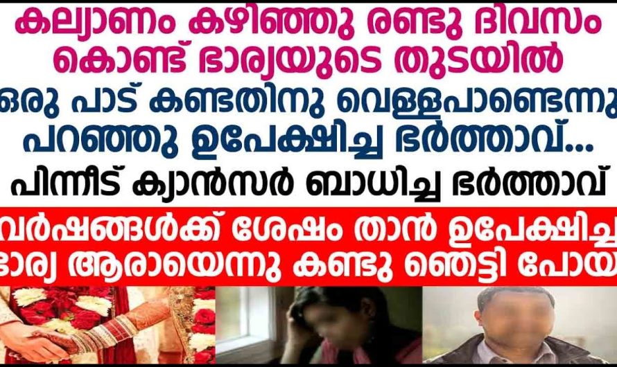 ക്യാൻസർ ബാധിച്ച ഭർത്താവ് താൻ വർഷങ്ങൾക്കുശേഷം ഉപേക്ഷിച്ച് ഭാര്യയെ ആരാണെന്ന് കണ്ട് ഞെട്ടിപ്പോയി