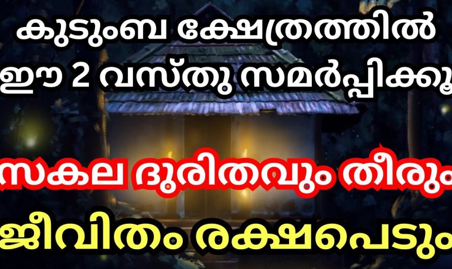 കുടുംബ ക്ഷേത്രത്തിൽ ഈ 2 വസ്തു സമർപ്പിക്കൂ,  ജീവിതം രക്ഷപെടും