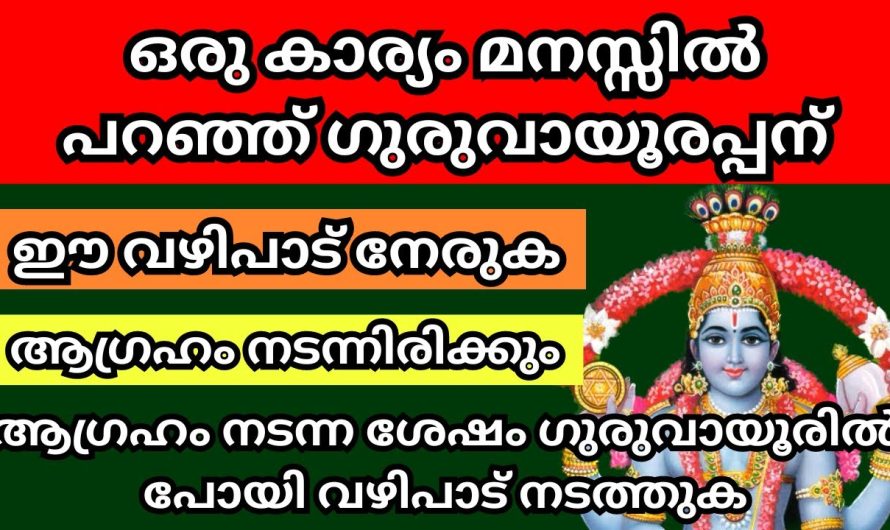 ഗുരുവായൂരപ്പന് ഈ വഴിപാട് നേരുക,ആഗ്രഹം നടന്നിരിക്കും