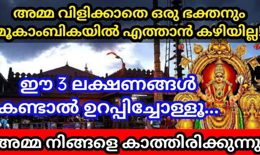 ഈ ലക്ഷണങ്ങൾ കണ്ടാൽ ഉറപ്പിച്ചോളൂ  മൂകാംബിക അമ്മ വിളിക്കുന്നു