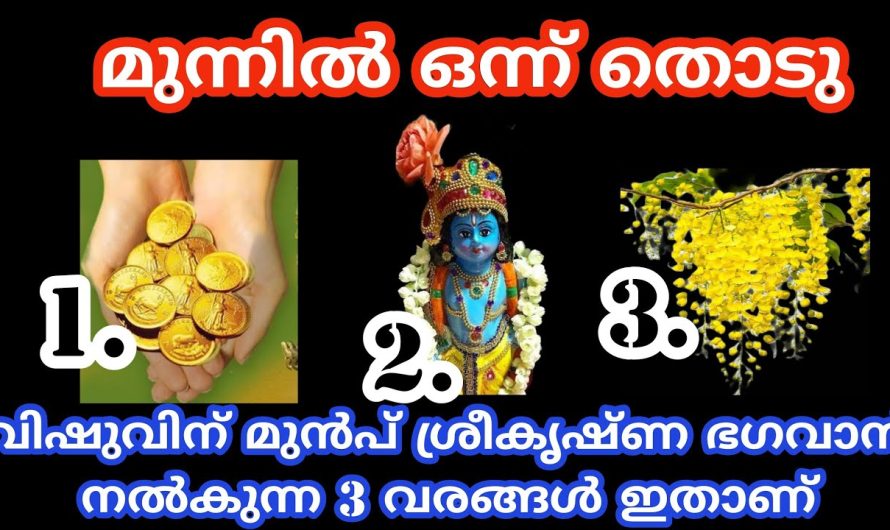 വിഷുവിന് മുൻപ് ഭഗവാൻ നൽകുന്ന ഞെട്ടിക്കുന്ന 3 വരങ്ങൾ.