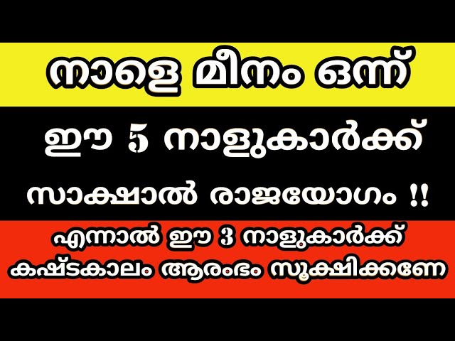 നാളെ മീനം ഒന്ന് ,ഈ 5 നാളുകാർക്ക് സാക്ഷാൽ രാജയോഗം