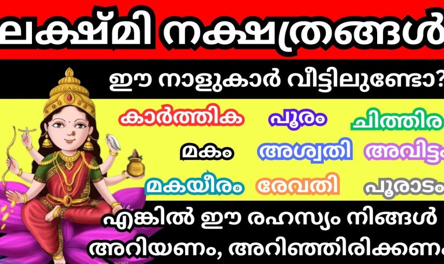 ലക്ഷ്മി നക്ഷത്രങ്ങളെ കുറിച്ച് നിങ്ങൾ കേട്ടിട്ടുണ്ടോ?