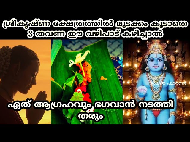 3 തവണ ഈ വഴിപാട്  ശ്രീകൃഷ്ണ ക്ഷേത്രത്തിൽ മുടക്കം കൂടാതെ കഴിച്ചാൽ….