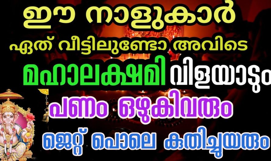 ഈ നാളുകാർ നിങ്ങളുടെ വീട്ടിൽ ഉണ്ടോ??? രാജയോഗം വരാൻ പോകുന്നു….