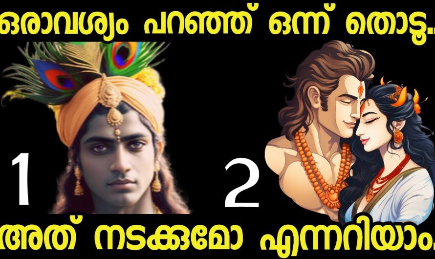 നിങ്ങളുടെ മനസ്സിലുള്ള ആഗ്രഹം നടക്കുമോ ഇല്ലയോ എന്നറിയാം 2ൽ ഒന്ന് തൊടു…..