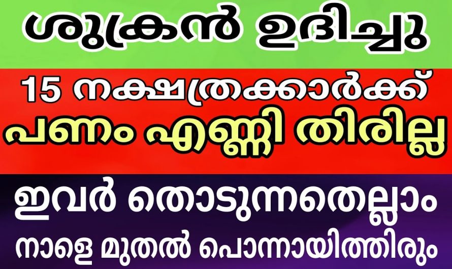 ഇടവമാസത്തിൽ ഈ നാളുകാർക്ക് രാജയോഗം ശുക്രൻ അടിക്കും ഇവർക്ക്…