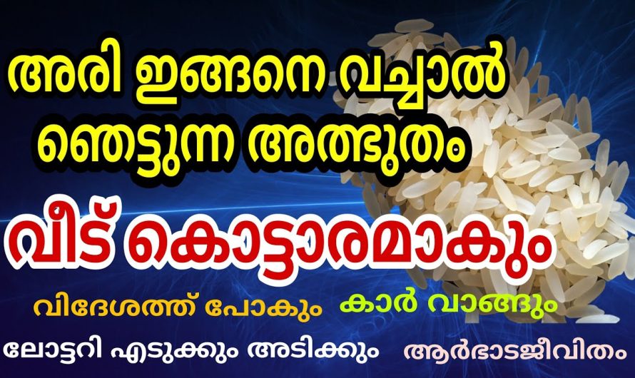 വീട്ടിൽ അരി ഇങ്ങനെ വച്ചാൽ അത്ഭുതങ്ങൾ സംഭവിക്കും