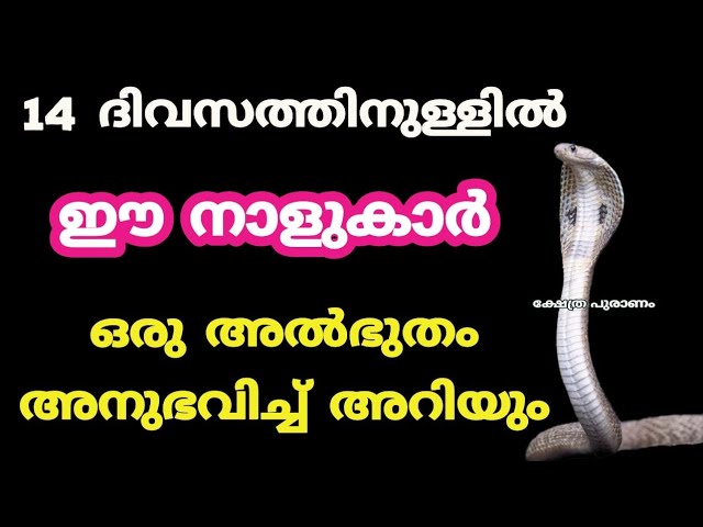 14 ദിവസത്തിനുള്ളിൽ ഈ നാളുകൾ ഒരു അത്ഭുതം തിരിച്ചറിയും…