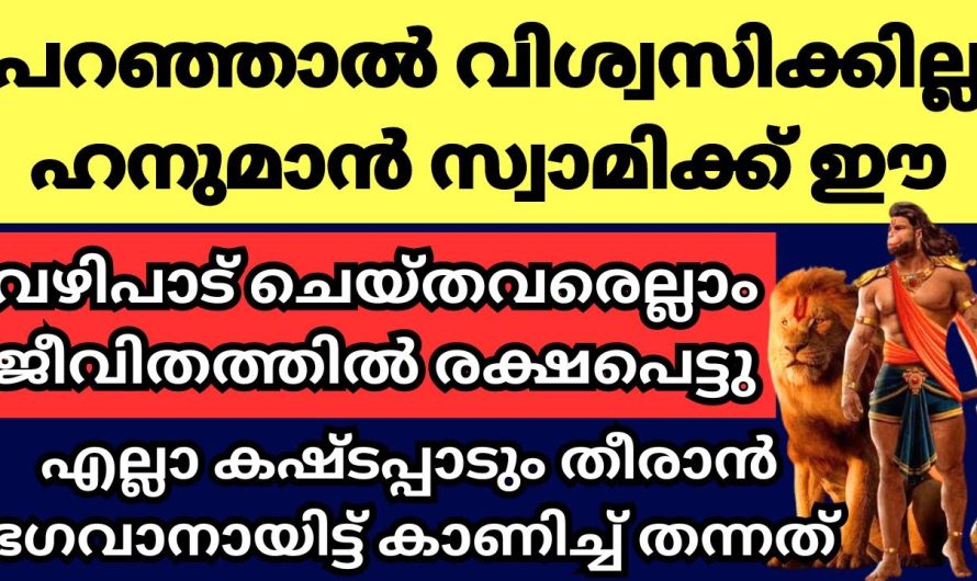 ആഞ്ജനേയസ്വാമിക്ക് ഈ വഴിപാട് ചെയ്യൂ അനുഭവം ഗുരു ജീവിതത്തിൽ വഴിത്തിരിവായ കാര്യം, അനുഭവം ഗുരു