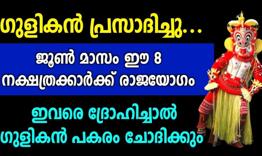 ഗുളികൻ പ്രസാദിച്ചു… ഇനി ഈ 8 നക്ഷത്രക്കാർക്ക് തിരിഞ്ഞു നോക്കേണ്ടി വരില്ല…