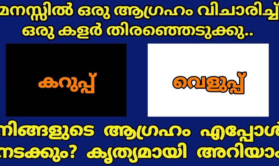 മനസ്സ് പറയുന്ന ഒരു ചിത്രം തൊടൂ..നിങ്ങൾക്ക് വരാൻ പോകുന്ന ഭാഗ്യങ്ങൾ അറിയാം.