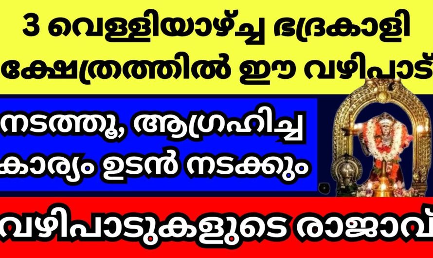 തുടർച്ചയായി 3 വെള്ളിയാഴ്ച്ച ഭദ്രകാളി അമ്മയുടെ അമ്പലത്തിൽ ഇത് ചെയ്യൂ, വിചാരിച്ച കാര്യം നടന്ന് കിട്ടും