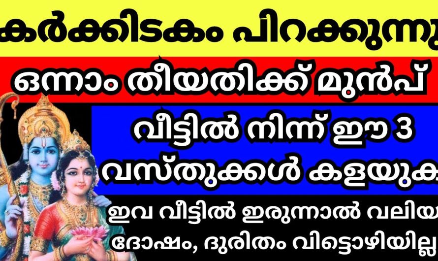 അടുത്ത ആഴ്ച കർക്കിടക മാസം പിറക്കും മുൻപ് ഈ വസ്തുക്കൾ വീട്ടിൽ ഉണ്ടെങ്കിൽ കളയുക