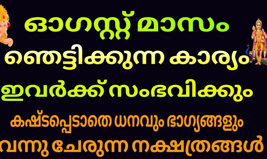 ഓഗസ്റ്റ് മുതൽ കൈനനയാതെ മീനെ പിടിക്കാൻ ധനവും ഭാഗ്യവും വന്നു ചേരുന്നവർ