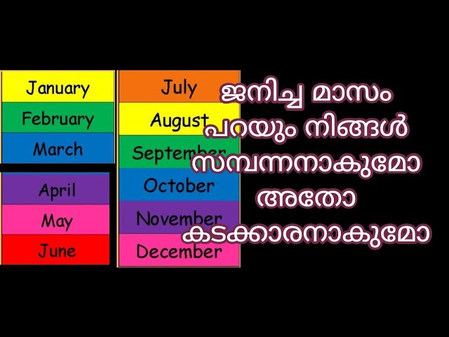 ജനിച്ച മാസം പറയും നിങ്ങൾ സമ്പന്നനാകുമോ അതോ കടക്കാരനാകുമോ