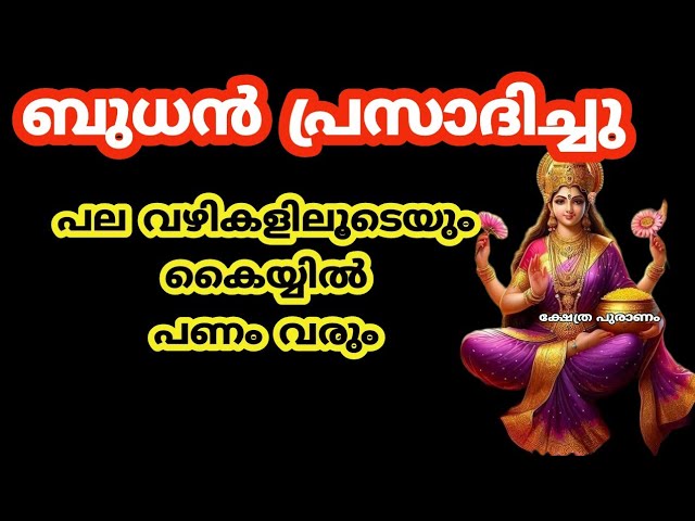 ബുധൻ പ്രസാദിച്ചു പല വഴികളിലൂടെയും കൈയ്യിൽ പണം വരും