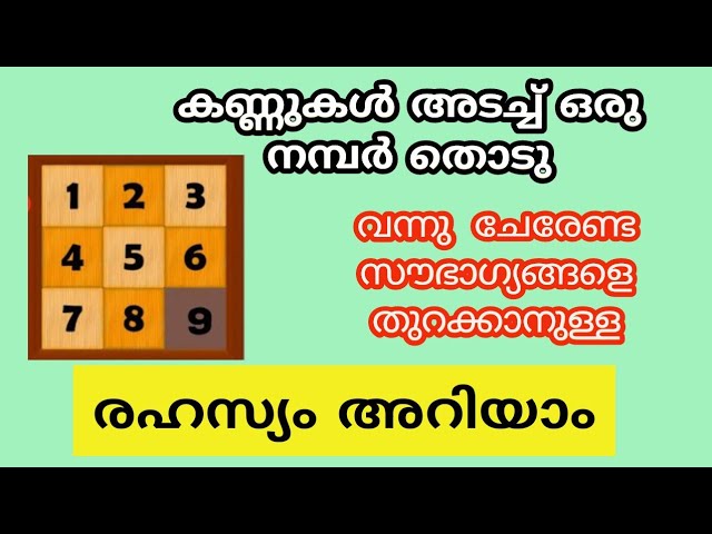 നമ്പർ പറയും വരാൻ പോകുന്ന സൗഭാഗ്യങ്ങൾ.. നങ്ങളുടെ ഉയർച്ച എപ്പോൾ ..