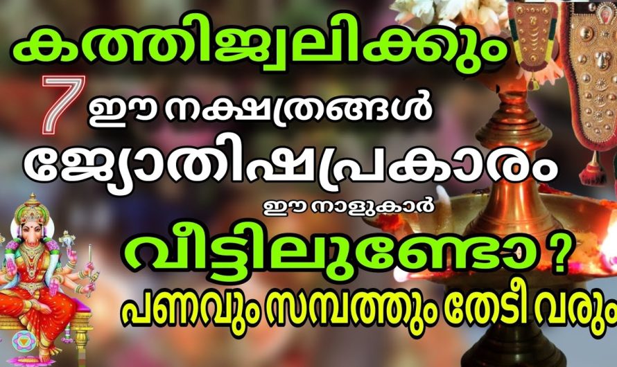 ജ്യോതിഷ പ്രകാരം ഈ 7 നക്ഷത്രക്കാർ വീട്ടിലുണ്ടെങ്കിൽ സമ്പത്തും പണം തേടീ വരും