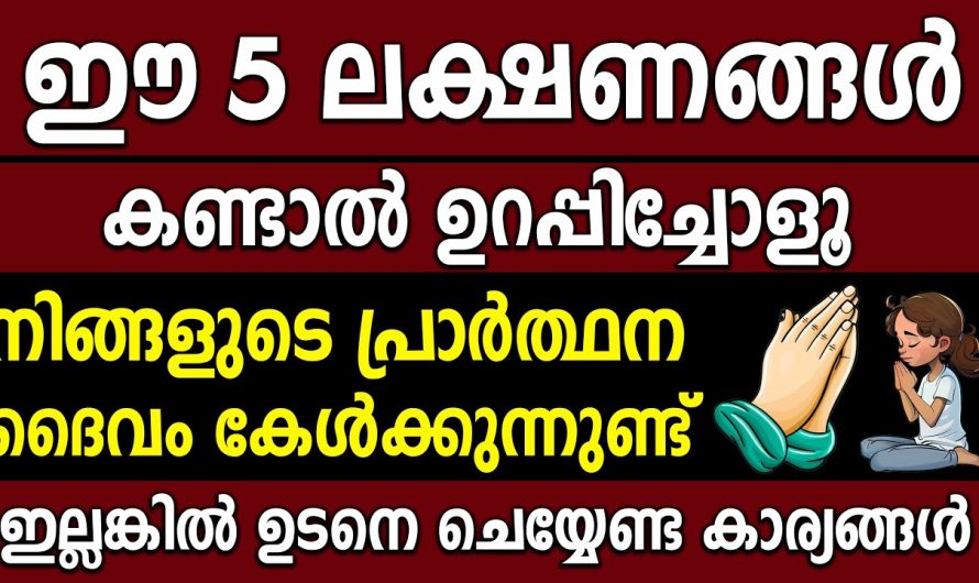 നിങ്ങളുടെ പ്രാർത്ഥന ദൈവം കേട്ടതിന്റെ 5 സൂചനകൾ,അനേകായിരം ആളുകളുടെ അനുഭവത്തിൽ നിന്ന്