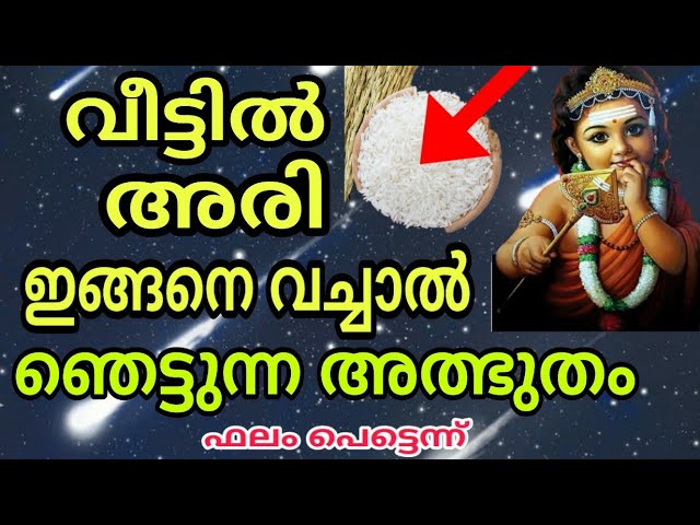 വീട്ടിൽ അരി ഇങ്ങനെ വച്ചാൽ അത്ഭുതങ്ങൾ സംഭവിക്കും